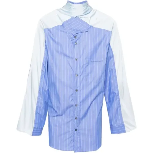 Pinstripe Shirt with Scarf Detailing , male, Sizes: M, S, L - Y/Project - Modalova