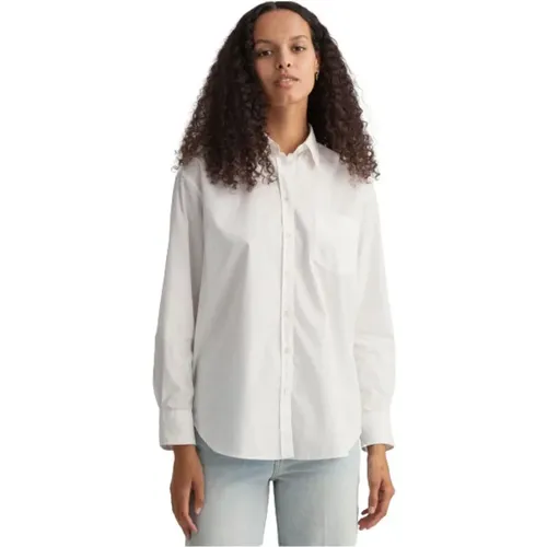 Relaxed Fit Cotton Poplin Shirt , female, Sizes: M, S, XS - Gant - Modalova