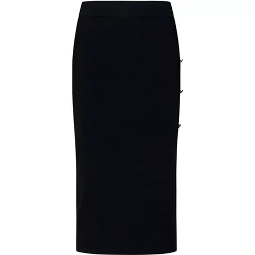 High-Waisted Midi Skirt with Cut-Outs , female, Sizes: M, XS, S - Versace Jeans Couture - Modalova