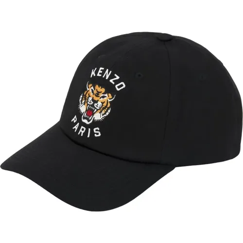 Schwarze Bestickte Logo-Mütze,Iconic Bestickte Baumwollmütze,Schwarze CAP Hüte,Caps - Kenzo - Modalova