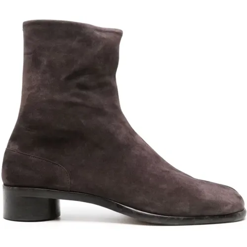 Coffee Suede Ankle Boots , male, Sizes: 10 UK, 7 UK - Maison Margiela - Modalova