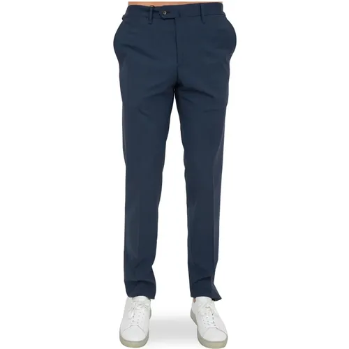 Klassische blaue Wollmischung Chinos für Herren , Herren, Größe: L - Emporio Armani - Modalova