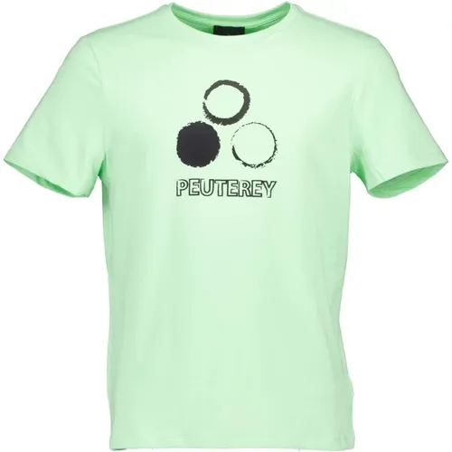 Hellgrüne T-Shirts , Herren, Größe: L - Peuterey - Modalova