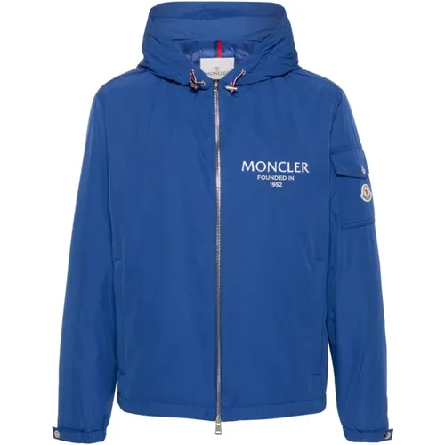 Padded Down Jacket with Logo Patch , male, Sizes: M, L - Moncler - Modalova