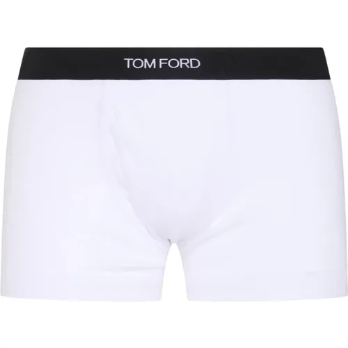 Weiße Baumwollmischung Boxershorts , Herren, Größe: M - Tom Ford - Modalova