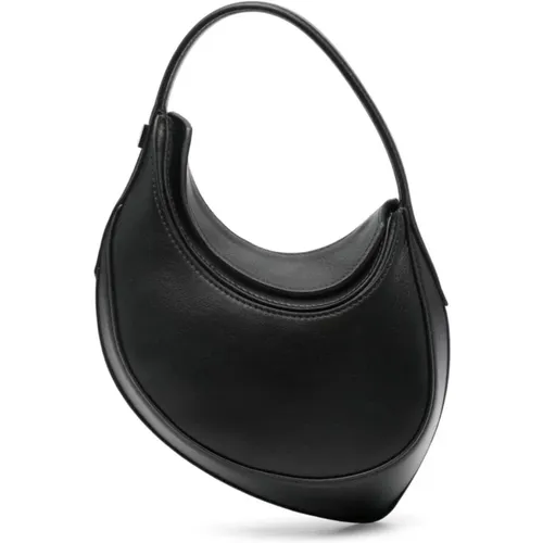 Leather Curve-Edge Top Handle Bag , female, Sizes: ONE SIZE - Mugler - Modalova