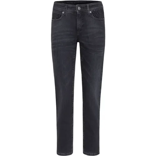 Moderne Schwarze Kurze Jeans , Damen, Größe: S - CAMBIO - Modalova