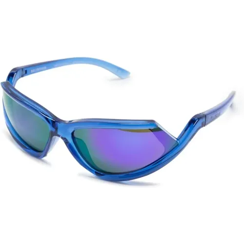 Blaue Sonnenbrille mit Originalzubehör - Balenciaga - Modalova