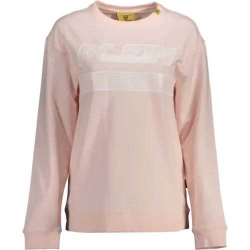 Rosa Baumwollpullover mit Trendy Print - Plein Sport - Modalova