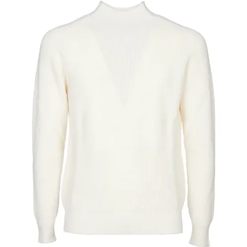 Mock Neck Sweater English Rib , male, Sizes: M, L - Tagliatore - Modalova