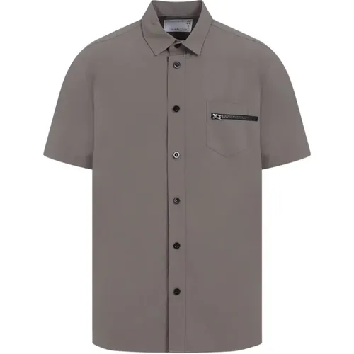 Taupe Matte Taffeta Shirt Men's Clothing , male, Sizes: L, XL - Sacai - Modalova