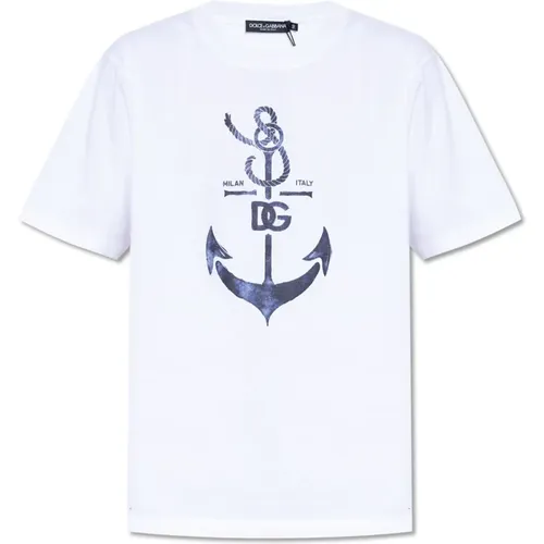 Bedrucktes T-Shirt , Herren, Größe: XS - Dolce & Gabbana - Modalova