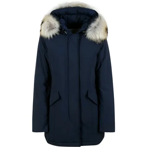 Urban Touch Down Coat with Hood , female, Sizes: M, XS - Woolrich - Modalova