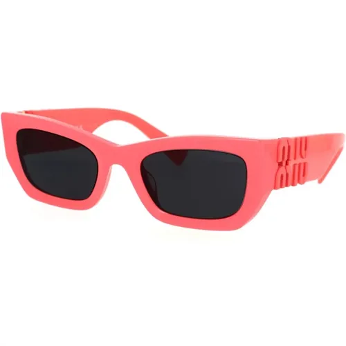 Oversized Rectangular Sunglasses , female, Sizes: 53 MM - Miu Miu - Modalova