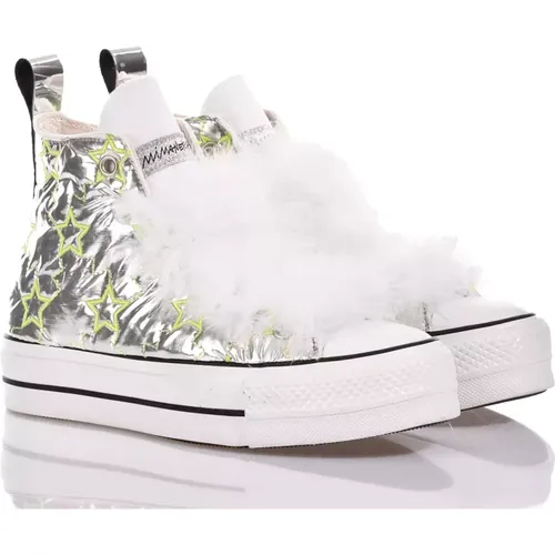 Silberne Leuchtende Plateau-Sneakers Damen , Damen, Größe: 38 EU - Converse - Modalova