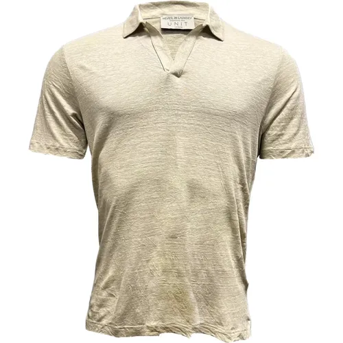 Sand Leinen Poloshirt , Herren, Größe: M - Gran Sasso - Modalova