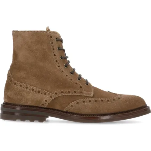 Suede Leather Boots for Men , male, Sizes: 6 UK - BRUNELLO CUCINELLI - Modalova