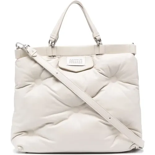 Gepolsterte Shopping Bag mit Logo-Patch - Maison Margiela - Modalova