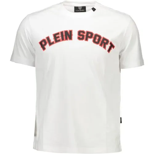 Sportliche Eleganz T-Shirt in Weiß , Herren, Größe: S - Plein Sport - Modalova