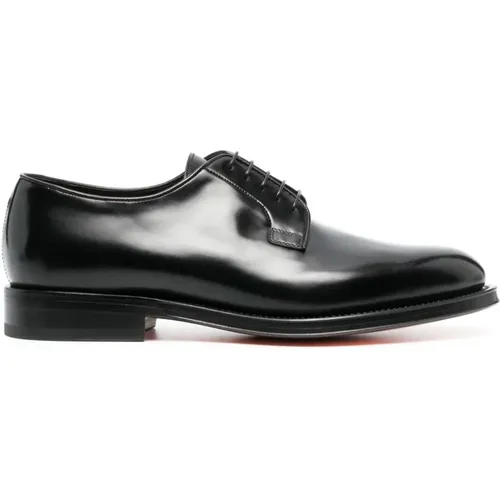 Leather derby shoes , male, Sizes: 8 UK, 10 UK, 6 UK, 7 UK - Santoni - Modalova