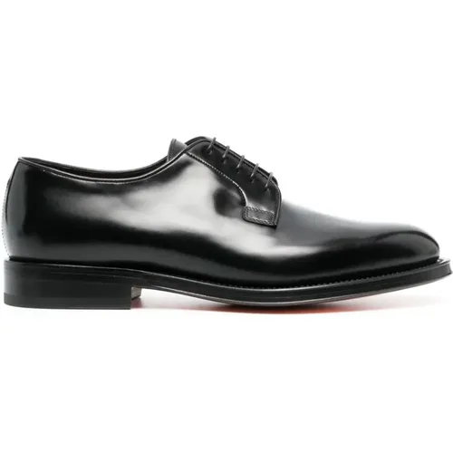 Leather derby shoes , male, Sizes: 9 1/2 UK, 7 1/2 UK, 9 UK, 8 UK, 8 1/2 UK, 10 UK, 6 UK, 6 1/2 UK, 7 UK - Santoni - Modalova