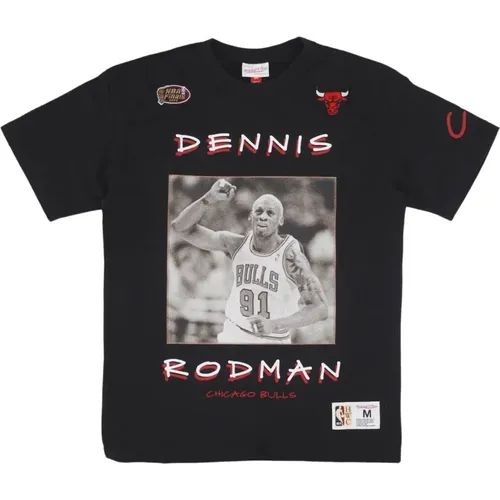 Vintage NBA Rodman Tee Schwarz , Herren, Größe: XL - Mitchell & Ness - Modalova