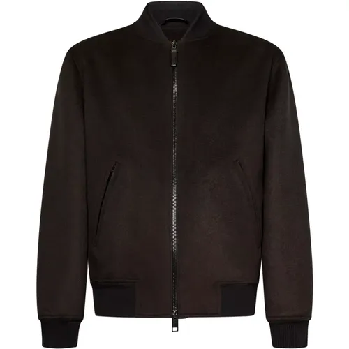 Mahogany Bomber Jacket Aw24 , male, Sizes: L, M, S - Brioni - Modalova