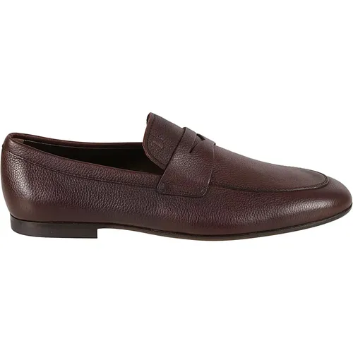 Flat Leather Moccasin Shoes , male, Sizes: 6 UK, 9 1/3 UK, 7 1/2 UK, 6 1/2 UK, 8 UK - TOD'S - Modalova