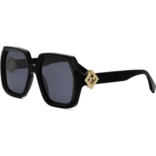 Diamonds Sunglasses with Grey Lenses , unisex, Sizes: 53 MM - Fendi - Modalova