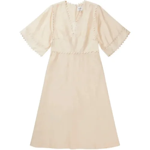 Stylish Zigzag Dress with Pockets , female, Sizes: S, M, XL - Munthe - Modalova