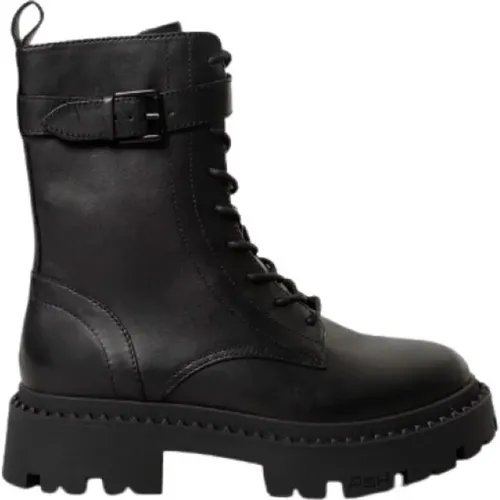 Anfibio Gena Leather Studded Boots , female, Sizes: 6 UK - Ash - Modalova