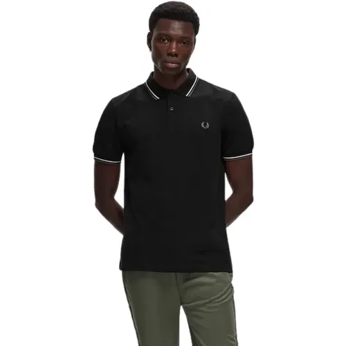 Schwarzes Twin Tipped Poloshirt - Fred Perry - Modalova