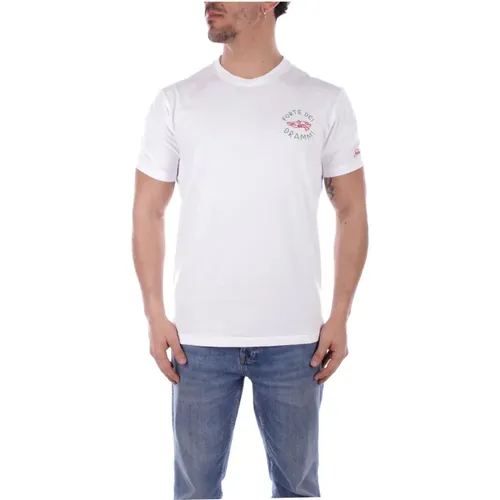 Logo Front T-shirt Weiß Baumwolle , Herren, Größe: L - Saint Barth - Modalova