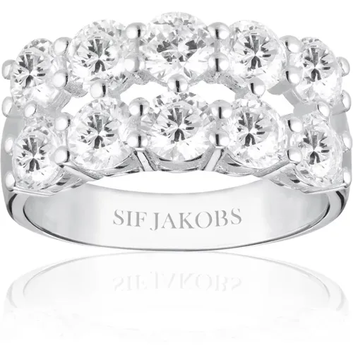 Eleganter Belluno Due Ring mit Zirkonia - Sif Jakobs Jewellery - Modalova