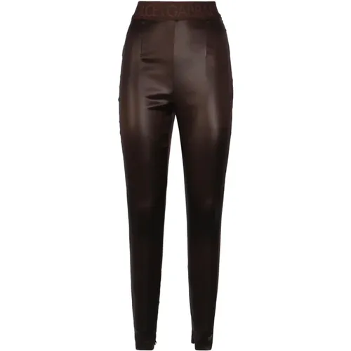 High Waist Stretch Trousers , female, Sizes: XS, S - Dolce & Gabbana - Modalova