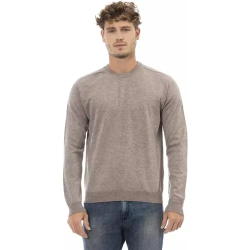 Crewneck Sweater, Grau, Regular Fit - Alpha Studio - Modalova