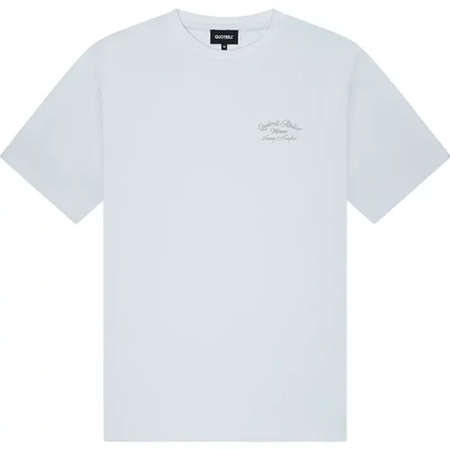 Herren Milano T-Shirt Hellblau/Grau , Herren, Größe: M - Quotrell - Modalova