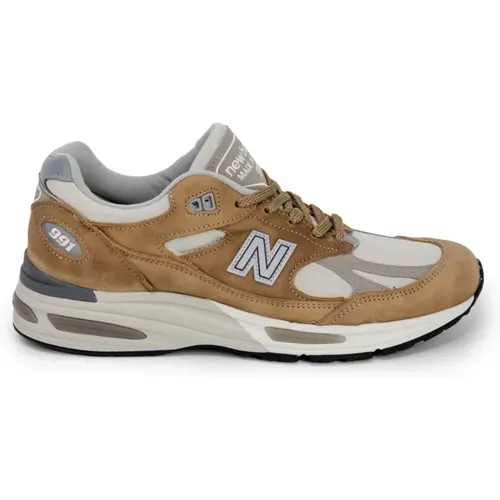 Braune Sportliche Sneakers mit Schnürsenkeln , Herren, Größe: 42 EU - New Balance - Modalova