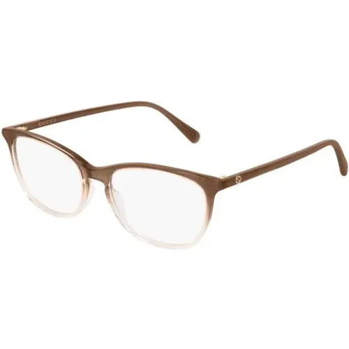 Braune Transparente Gg0549O Brille , unisex, Größe: 52 MM - Gucci - Modalova