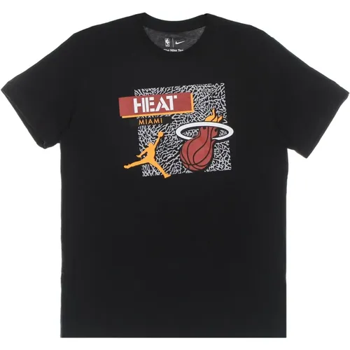 Miami Heat Basketball T-Shirt , Herren, Größe: XS - Jordan - Modalova