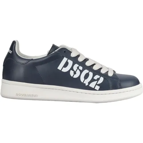 Leder Logo Sneakers , Damen, Größe: 38 EU - Dsquared2 - Modalova