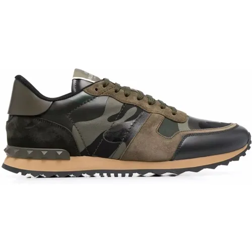 Camouflage Rockrunner Sneakers , Herren, Größe: 42 EU - Valentino Garavani - Modalova