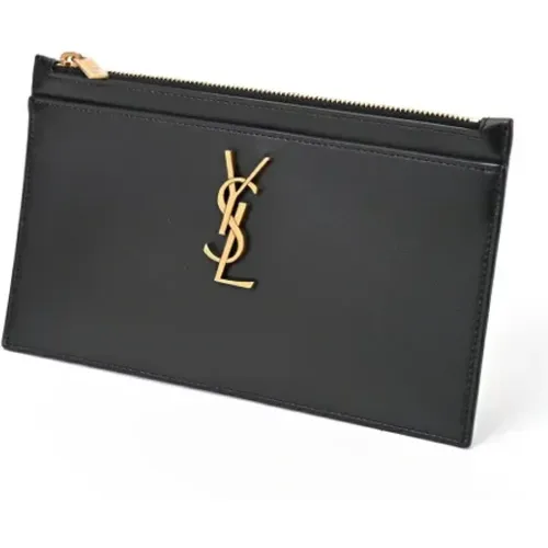 Pre-owned Leather clutches , female, Sizes: ONE SIZE - Yves Saint Laurent Vintage - Modalova