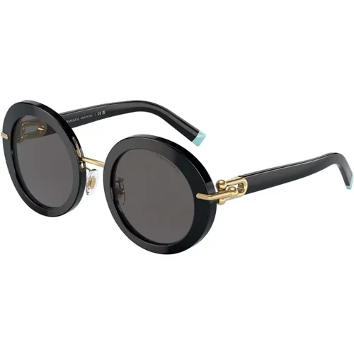 Dark Grey Sunglasses , female, Sizes: 50 MM - Tiffany - Modalova