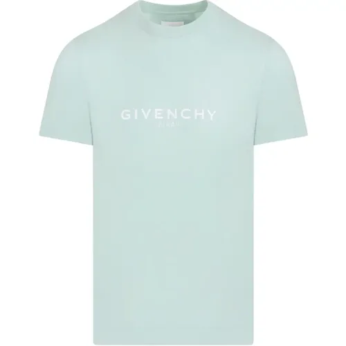 Grünes Baumwoll-T-Shirt Rundhals - Givenchy - Modalova