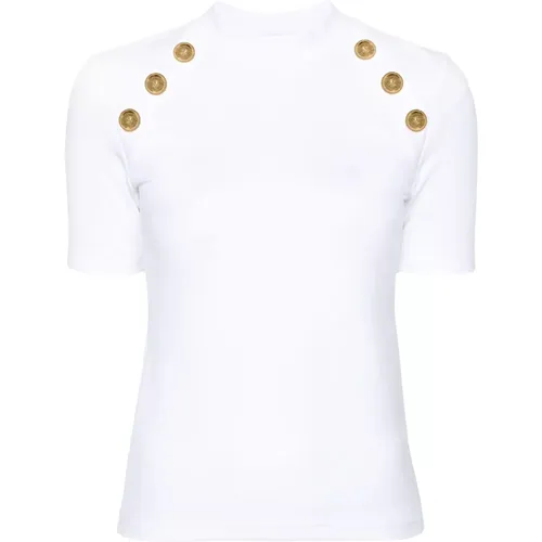 T-shirts and Polos , female, Sizes: S - Balmain - Modalova