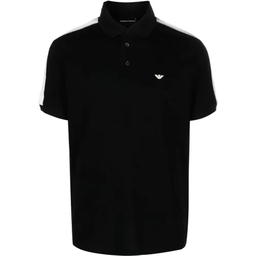 Stripe-Detailing Polo Shirt , male, Sizes: 2XL, 3XL, S, L - Emporio Armani - Modalova