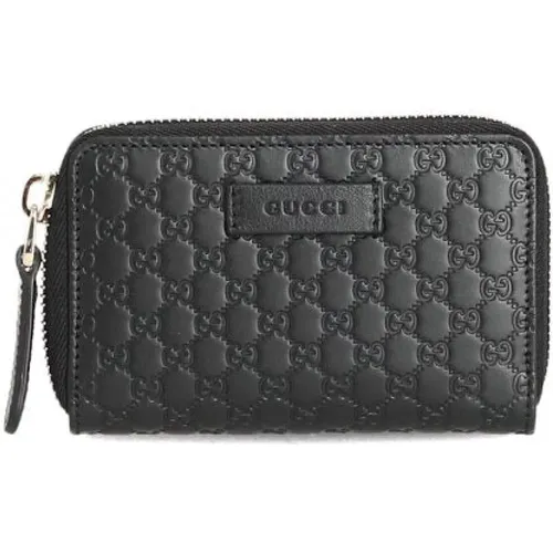 Leather Microssima Wallet , unisex, Sizes: ONE SIZE - Gucci - Modalova