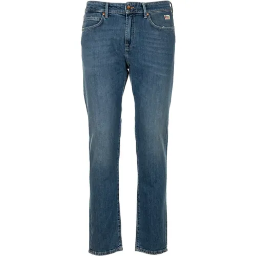 Slim-Fit Stone Denim Jeans , male, Sizes: W30, W36, W31, W32, W35 - Roy Roger's - Modalova