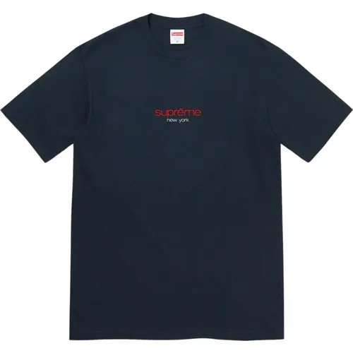 Klassisches Logo Tee Navy Limited Edition , Herren, Größe: M - Supreme - Modalova